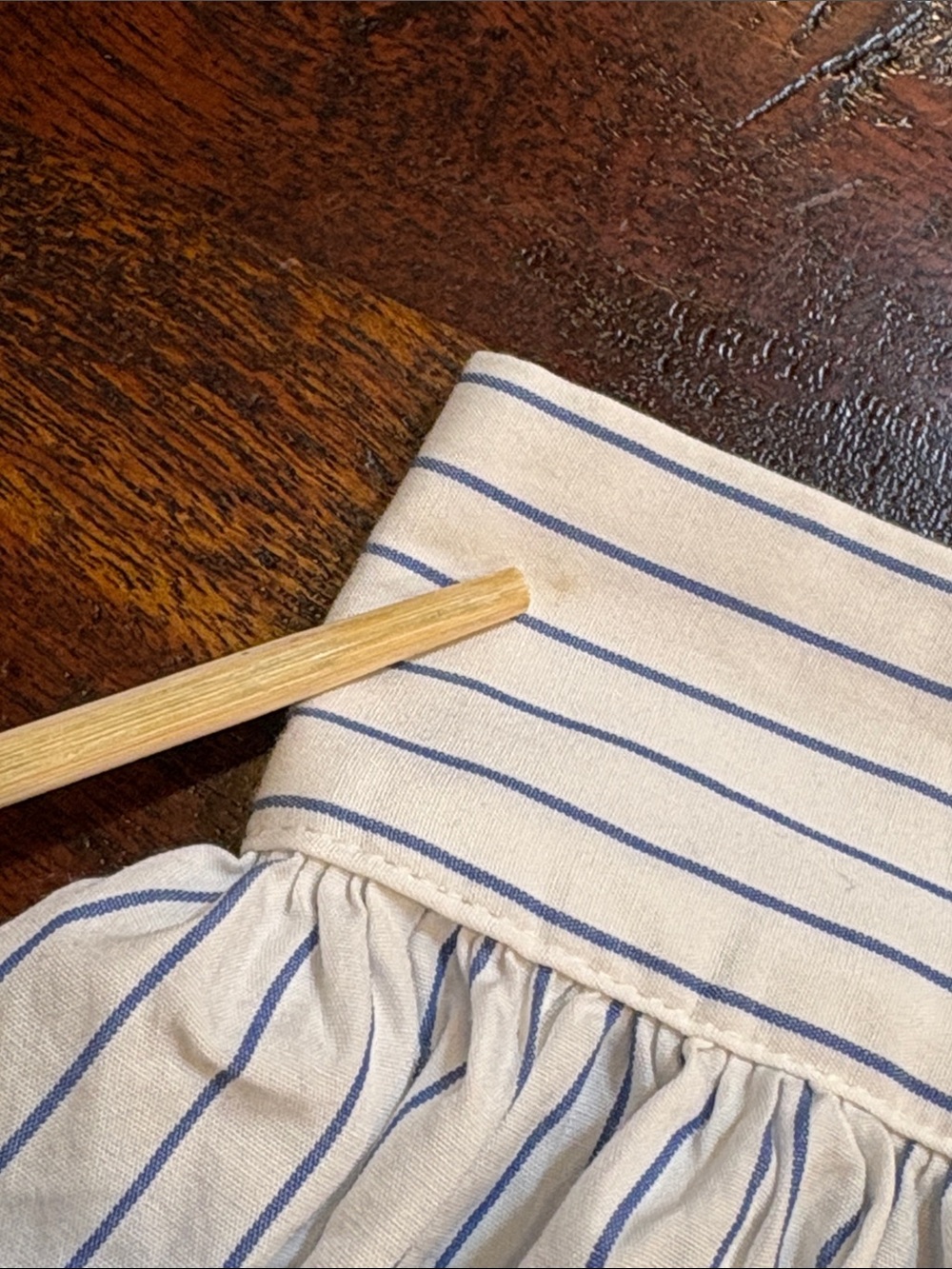 Vintage Ralph Lauren Blue Label 80s Striped Cotton Flared Button Down Maxi Skirt - Picture 11 of 13